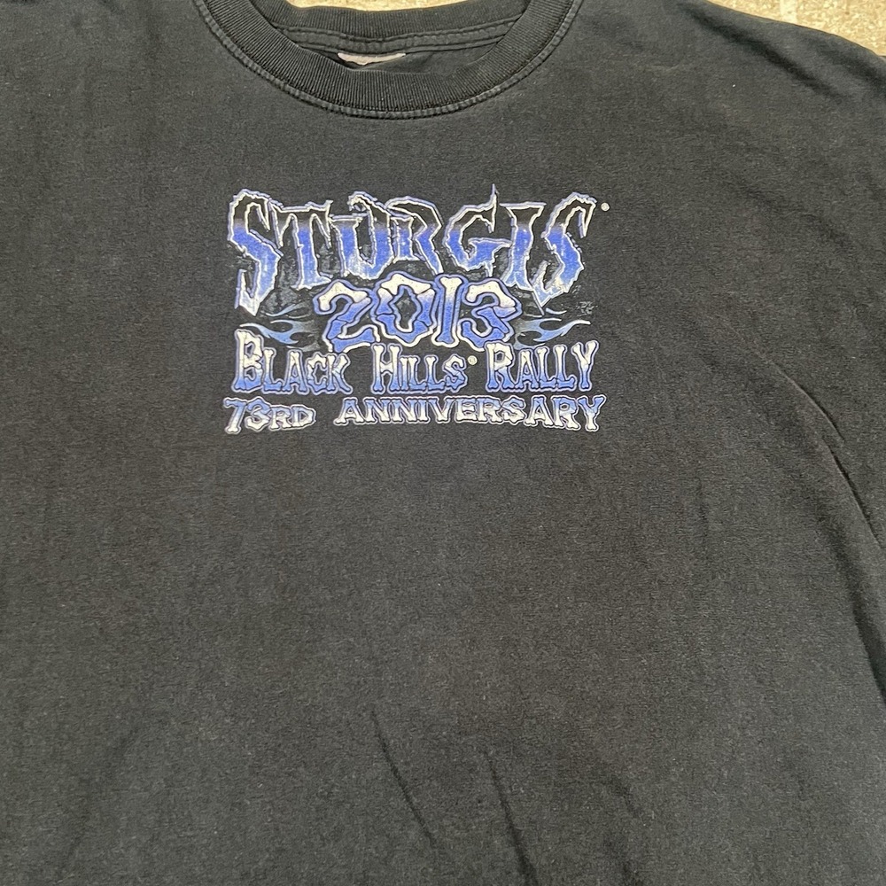Sturgis Black Hills Rally classic motorcycle 73rd anniversary 2013 T-shirt Biker - Picture 4 of 5